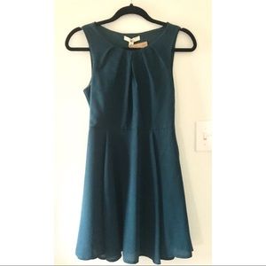 Dark Green Blue Dress